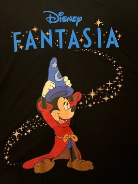 NWT 2026 Disneyland Park's XL Fantasia Mickey Sorcerer V-Neck Graphic Tee
